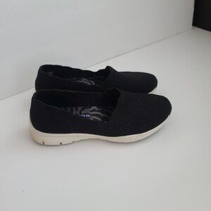 Skechers Seager Stat Slip-Ons BLACK Textile, Women's 60